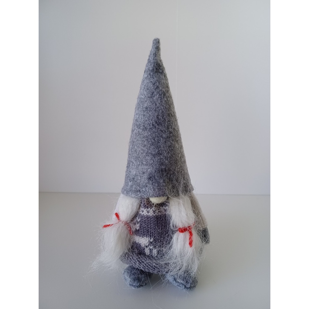 Christmas Holiday Seasonal Gnome Decoration Gray Multicolor